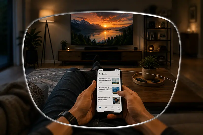 Shamir Relax lifestyle view through the lens